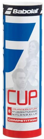 BABOLAT Cup Nylon 6er Pack Federbälle weiss verschiedene Größen, Farbe:weiß, Modell:SLOW