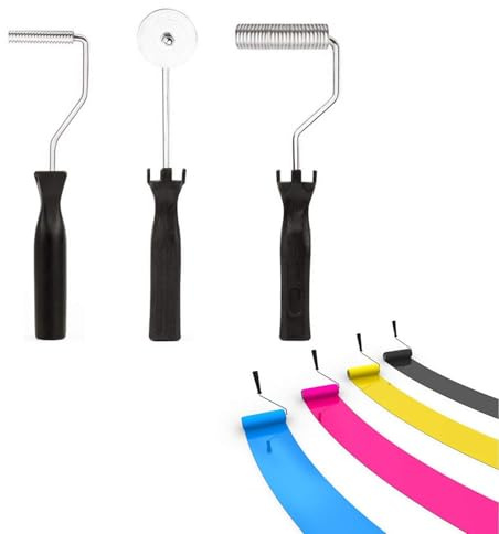 Set di utensili per imbiancatura a rullo, per stendere resine e compositi in sottili strati e rimuovere le bolle d'aria, 3 pezzi