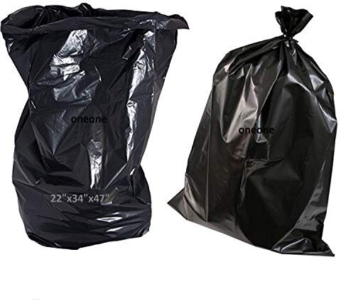 280 Gauge Extra Heavy Duty Black Bin Bags Compactor Refuse Sack Industrial Grade by OneOne (100 Bags)