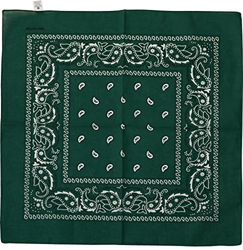 Harrys-Collection Unisex Bandana Bindetuch 100% Baumwolle (1 er 6 er oder 12 er Pack), Farbe:oliv