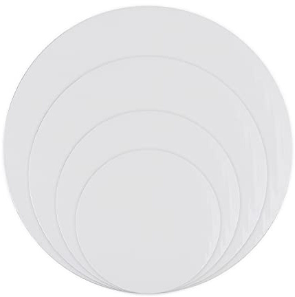 MSDADA 8 Pcs Cake Boards 6 Inch 8 Inch 10 Inch 12 Inch, White Round Cake Circle Bases, Cake Drum for Cake & Pizza Decorating Wedding Birthday Party