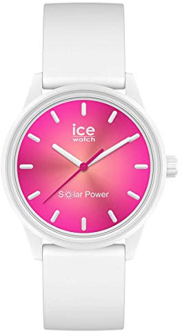 Ice-Watch - ICE solar power Coral reef - Weiße Damenuhr mit Silikonarmband - 019031 (Small)