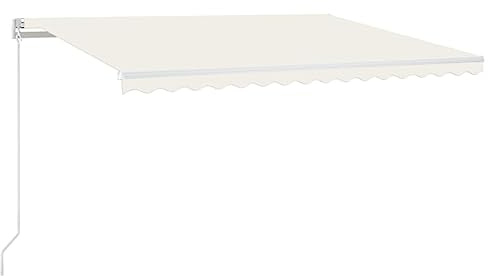vidaXL Markise Manuell Einziehbar 400x350 cm Creme
