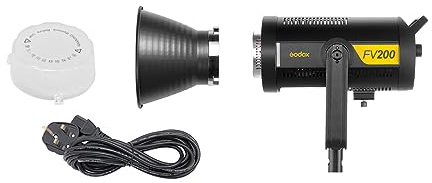 GODOX FV200 Hybrid Studio Strobe & 150W LED Video Flash Light 2-in-1 Photography Flash Photo Continuous Lighting 5600K E-commerce Product Portrait Monolight Recording Bowens Mount (FV200)