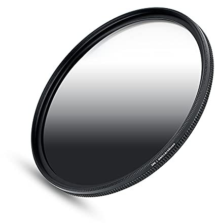 JJC 82mm Graduated ND filter, Gradual Neutral Density Filter for Canon Sony Nikon Fujifilm Sigma Camera Lens, Landscape Photography - Balanced Light Ratio