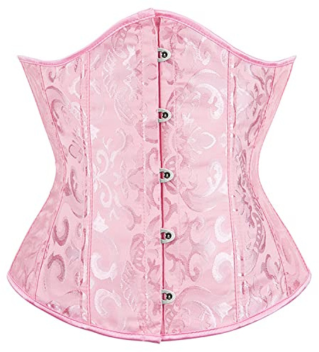 SxyBox Mujer Corset Steampunk Underbust Encaje Corsé Bustier para Halloween Carnaval Fiesta