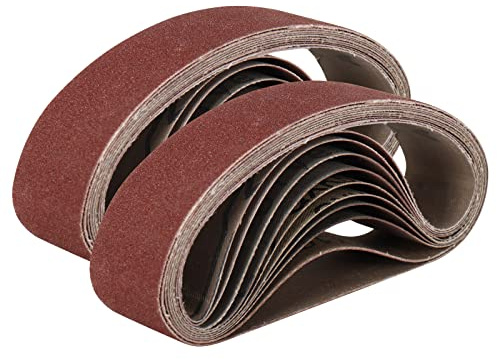 SI FANG Lot de 20 bandes abrasives 330 x 30 mm pour mini ponceuse à bande électrique, aiguiseuse de bords, grains assortis 120 320 600 800 1000