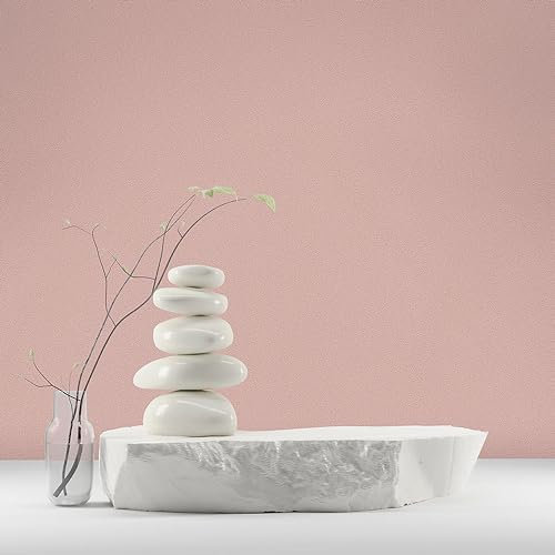 Erismann Tapete | Kollektion Elle 3 | 10335-05 | Vliestapete | Uni/Einfarbig | 0.53 x 10.05 m | Pink | Wohnzimmer | Flur | Büro | Küche | Wohnräume