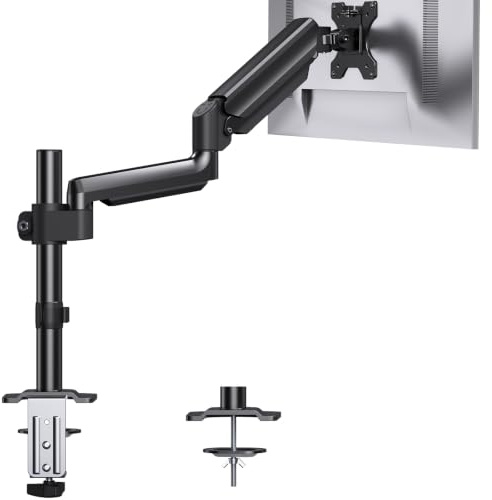 ErGear Monitor Halterung 1 Monitor für 13- bis 32-Zoll-Bildschirme, Tragkraft bis zu 9 kg, höhenverstellbare Bildschirmhalterung mit Dreh-/Neige-/Schwenkfunktion, VESA 75x75 oder 100x100 mm