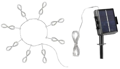 Parasol déporté à DEL solaire, parasol déporté à DEL avec inclinaison, parasol déporté avec lumières LED, parasol d'extérieur avec lampes solaires, parasol déporté avec éclairage solaire