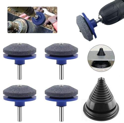 Aiguiseur de Couteau de Tondeuse à Gazon Universel,4 Pièces Affuteur Lame Tondeuse Gazon Universel Aiguiseur de Tondeuse Accessoires,Aiguiseur de Lamepour Tondeus à Gazon,Aiguiseur Lame Tondeuse.