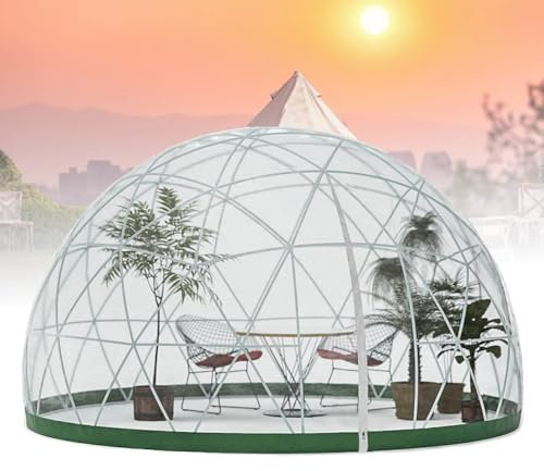 Portable Large Size Clear Tent, Greenhouse Garden Dome Igloo, Bubble Tent Dome House, 360° Panoramic Transparency Sun Shelter Canopy Event Tent, for Outdoor Dining Backyard Camping Stargazing