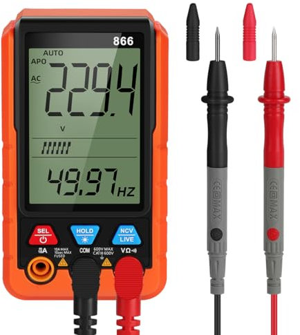 Digital Multimeter Smart, TRMS 6000 Counts, Auto-Ranging Multi Tester Voltmeter Ammeter Ohmmeter, Measures Voltage Current Resistance Capacitance Continuity Diode Frequency NCV