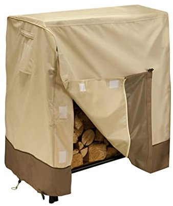 NSTVVEE Support à Bois de Chauffage étanche pour l'extérieur, Stockage de bûches de Bois de Chauffage, Tissu Oxford, Couverture de Protection Contre l'eau et la Neige