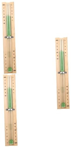 BESPORTBLE 3 Pièces sablier en Bois minuteur Timer chronometre Minuteur de Salle de Bain Minuteur de Minutes Sauna rappelant la minuterie Clair sablier Un Verre Green