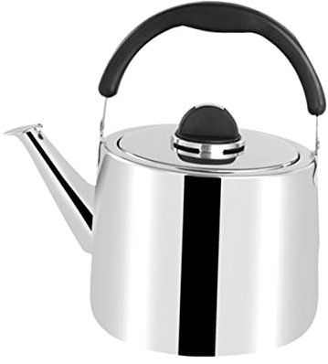 SOIMISS Edelstahl Wasserkocher Kapazität Pfeifkessel Mit Schrägem Ausguss Sicherer Teekessel Für Gasherd Und Induktionsherd Hitzebeständig Und Großer Wasserkessel Für Tee Kaffee Und Heißge