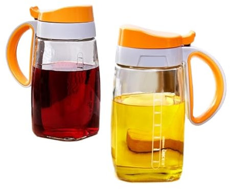 Aceitero Aceitera y Vinagrera Juego De 2 Piezas De Aceitera De Vidrio For El Hogar, A Prueba De Fugas, Botella De Vinagre Y Salsa De Soja, Botella De Condimento For Cocina Aceiteras para Cocina