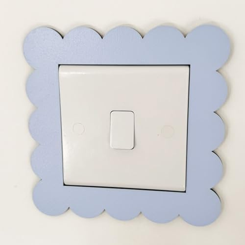 Wooden Scallop Light Switch Surround, Decorative MDF Wall Plate Cover | Decorative Light Switch Surround with Colour Options to Transform Any Room