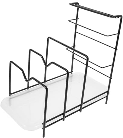 Cabilock Pot Lid Organizer for Cabinet Chopping Board Rack Pan Stand Saucepan Lid Rack