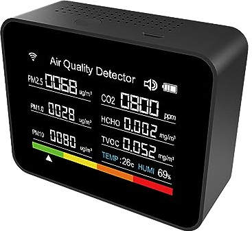 Sensori professionali portatili per interni 13 in 1 per la visualizzazione di test di salute e comfort TVOC HCHO PM2.5