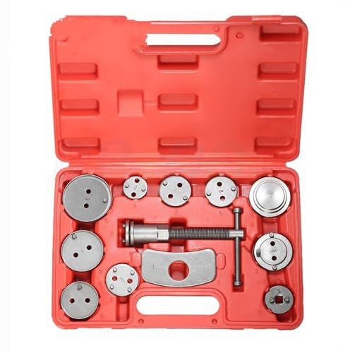 CVPX Brake Booster Electronic Parking Brake Car Disc Brake Caliper Wind Back Brake Piston Compressor Tool Kit For Most Automobiles Garage Repair Tools(12pcs)