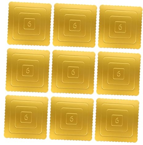 UTHCLO 10 Piezas Bases para Tartas Cuadradas Alimentario Resistentes y Decorativas para Exhibir y Transportar Pasteles Mousse Fiestas y Cumpleaños