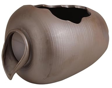 GUQASDV Keramik Spucker Teichspeier for Kleine Teiche, Teichbrunnen Im Freien, Gartenbrunnen Spuckerteich, Automatische Wasserzirkulation, Gartendeko for Koiteich(Gray,11cm/4.3in)