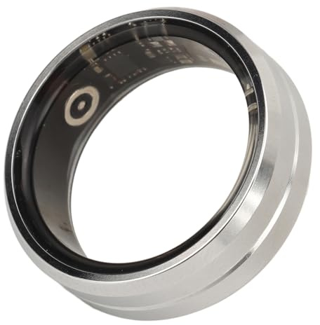Fockety Smart Ring, Fitness Tracker Impermeabile IP68 Bluetooth per Monitoraggio del Sonno, Contapassi, Monitoraggio della Salute, Fotocamera Remota, (Dimensione 9 (ID 18,9 mm / 0.74in C 59,5 mm)