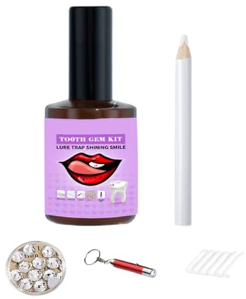 LAKPYN 1 ensemble Dentaire Kit, Cristaux pour la Décoration des Dents, Kit Strass Dentaire pour les Dents Bling (Blanc)