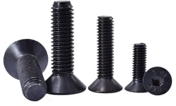 5/10/20 unidades de tornillos Allen cabeza avellanada negros M3, M4, M5 y M6. Ideales for muebles, barcos automóviles. Longitud: 6-40 mm(Black/40mm,M6 (5pcs))