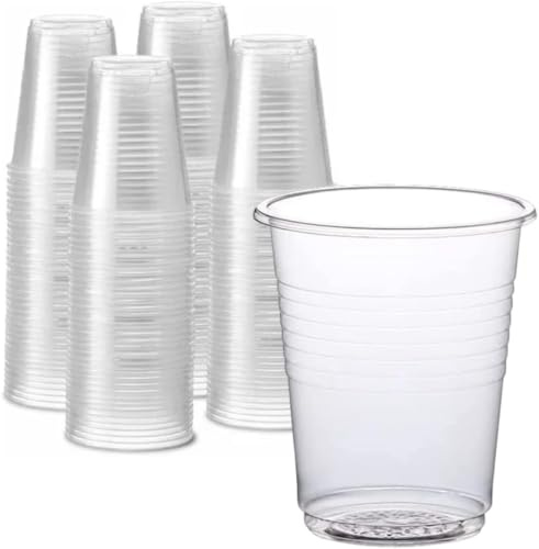 Prieto Larrey - Pack Vasos Reutilizables de Plástico Polipropileno Transparentes - 330 ml - Ideal para Fiestas y Eventos (200 Unidades)