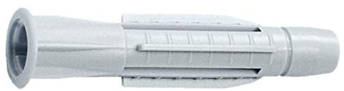 100 Profi Universaldübel 6 x 36 mm mit Kragen grau Mehrzweck Dübel Allzweckdübel