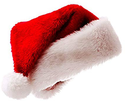 meioro Weihnachtsmütze Nikolausmütze Luxus Plüsch Hut Erwachsene Hut Weihnachten Familie Partyzubehör Mütze Weihnacht Christmas Xmas