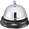 Westmark Campana de mesa/recepción, ø 8 cm, Sonido claro, Madera/acero (cromado), Apart, Plata/negro, 63242260