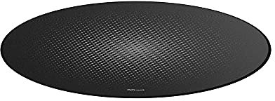 Trust Gaming Mika Runde Bodenschutzmatte, 117 cm, rutschfeste Unterseite, Abriebfest, Stuhlunterlage, Bodenmatte für Hartböden, Schreibtischstuhl Unterlage - Schwarz