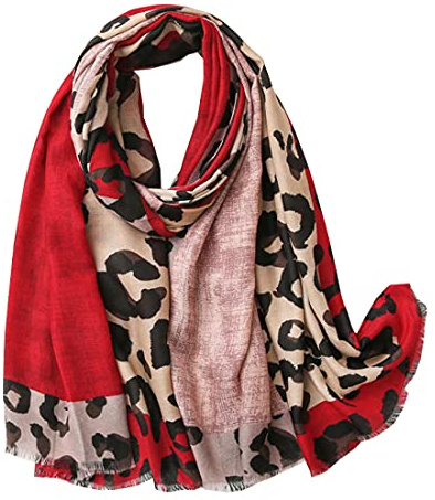 FAIRYGATE Schal Leopardenmuster Damen Schals & Tücher für Frauen Großer Tuch in Vielen Schönen Farben Tierdruck XXL Stole Personalisierte Geschenke 0081