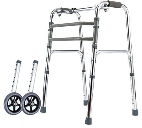 Telaio da Passeggio Pieghevole in Alluminio Leggero per Anziani, Disabili, Portatori di Handicap o Feriti, Braccioli Imbottiti con Supporto per Passeggino Verticale 8 Telaio da Passeggio Leggero Reg