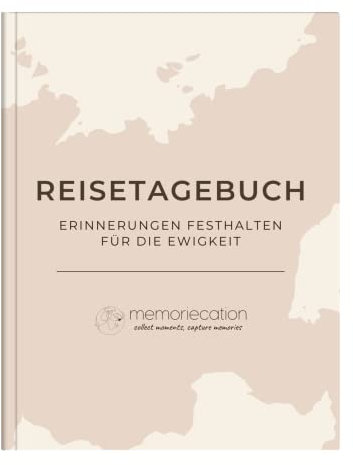 memoriecation® Reisetagebuch zum Ausfüllen - Unser Travel Journal ist dein inspirierendes Tagebuch für Urlaub, Weltreise oder Städtetrip - Perfektes Reise Geschenk für Weltenbummler - A5