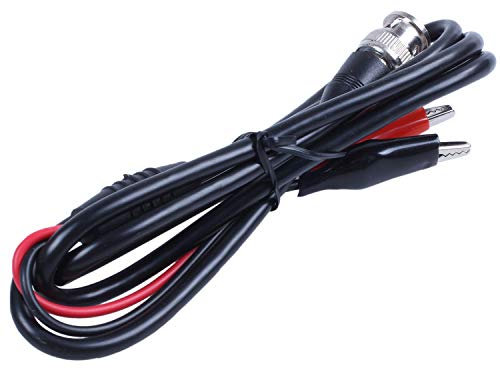 Lodokdre BNC Q9 Oscilloscope Measuring Cable 100 cm (Mini Crocodile Clips) Red + Black Pack of 2