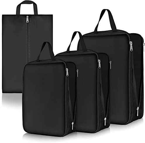 OSDUE 4 Teilige Packwürfel Set für Koffer, Reise Organizer, Koffer Organizer Packing Cubes Compression, Koffer Packtaschen Set, Kompression Koffer Organizer Set, Travel Essentials Kofferorganizer