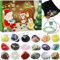 Edelstein Adventskalender, Weihnachts Countdown Kalender 2024, 24 Stück Natürliche Kristalle, Edelsteine und Mineralien zum Sammeln und Lernen, Weihnacht Geschenk für Kinder-Deutsche Ausgabe