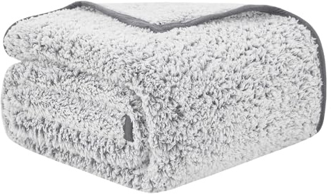 EMME Sherpa Kuscheldecke, Dicke und Elegant, Sofadecke Doppelgesicht Extra Weich, Warme Gemütliche Wendbare Flauschige Decke für Sofa und Bett(Grau, 228x228cm)