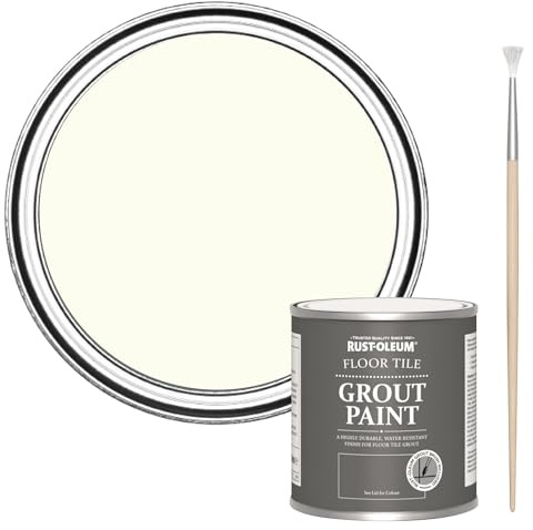 Rust-Oleum Ultra-Durable White Floor Tile Grout Paint - Porcelain 250ml