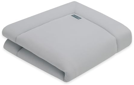 emma & noah Premium Baby Krabbeldecke, Extra Weich Gepolstert, Oeko-TEX - Frei von Schadstoffen, Bio-Baumwolle, Hochwertige Verarbeitung (Essential Grau, 120x120 cm)