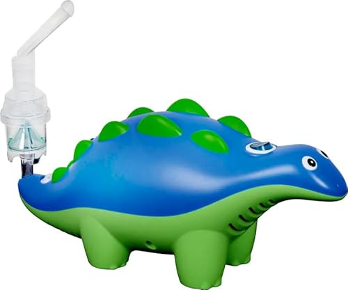 E.M.Y. Design DINO THE DOCTOR - Aérosol pour enfants et adultes, dispositif médical de classe IIa, certifié CE et FDA, nébuliseur à piston puissant avec accessoires et sac