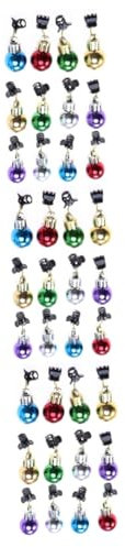 DECHOUS 36 Stk Feiertags-bart-dekorationen Bartschmuck Und Glitzer Weihnachtliche Bartclips Weihnachtsbartschmuck Weihnachtliche Bartkugeln Bartperlen Kleidungsstücke Glockenförmig Mann