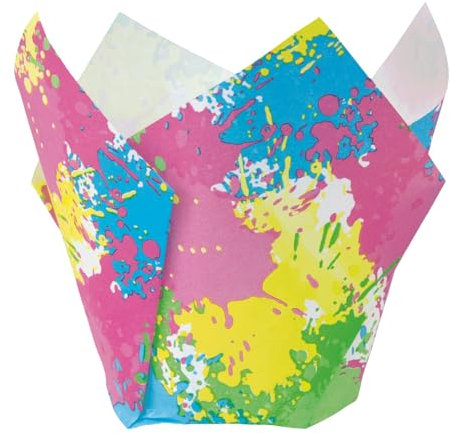 Demmler Lot de 24 caissettes à muffins - Moules à tulipes - Couleur : multicolore - Dimensions : 5 x 5 x 9 cm - Fabriqué en Allemagne