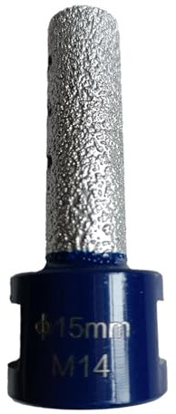 Aqxymju M14 Gewinde Vakuum Gelötete Diamant Finger Bit Löten Fräser for Fliesen Granit Marmor Vergrößern Form Bit 8/10/15/20/25/30mm (Color : 15mm)