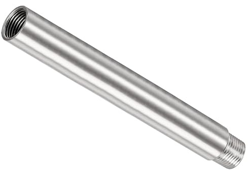 MACHSWON Duschkopf-Verlängerungsarm, 200 mm, Duscharm-Verlängerung, Duschkopf-Verlängerung, 304 Edelstahl, 1/2PT Außengewinde auf 1/2PT Innengewinde