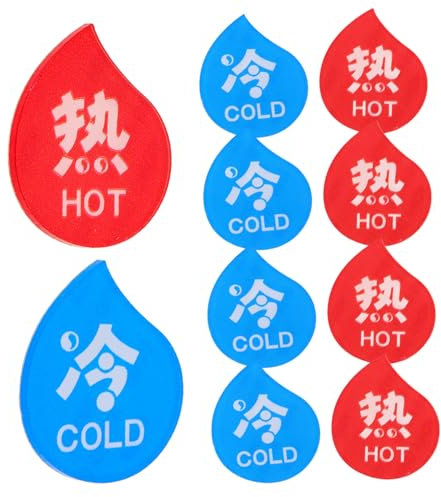 KITANDOVE 5paare Hot Cold Wasser Aufkleber Für Badezimmer Hotel Und Restaurant Dekorative Temperaturzeichen Für Waschbecken Und Wasserhähne Robustem Leicht Und Tragbar